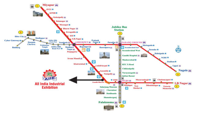 Nampally Exhibition Metro Line
