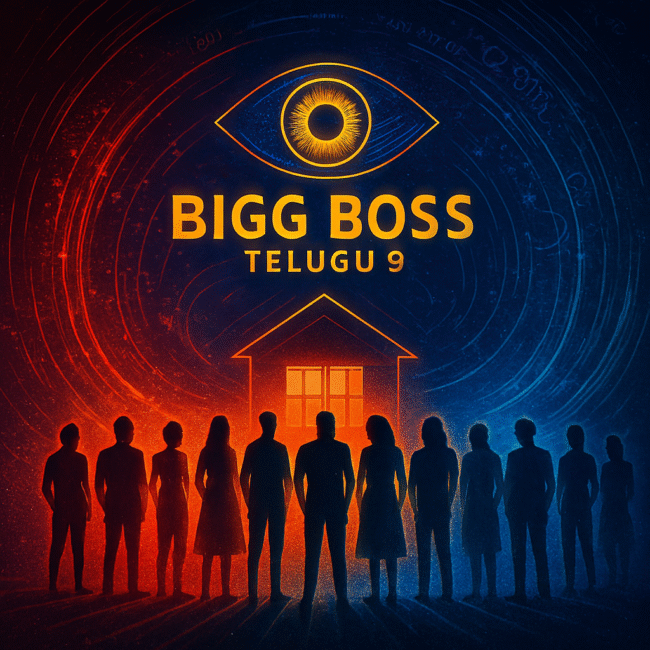 craete a image of 650650 pixels of Bigg Boss Telugu 9 Contestants